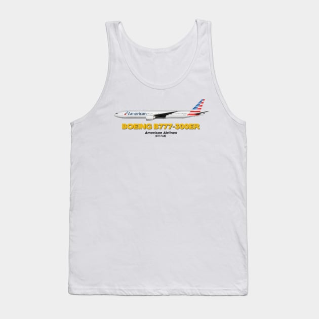 Boeing B777-300ER - American Airlines Tank Top by TheArtofFlying